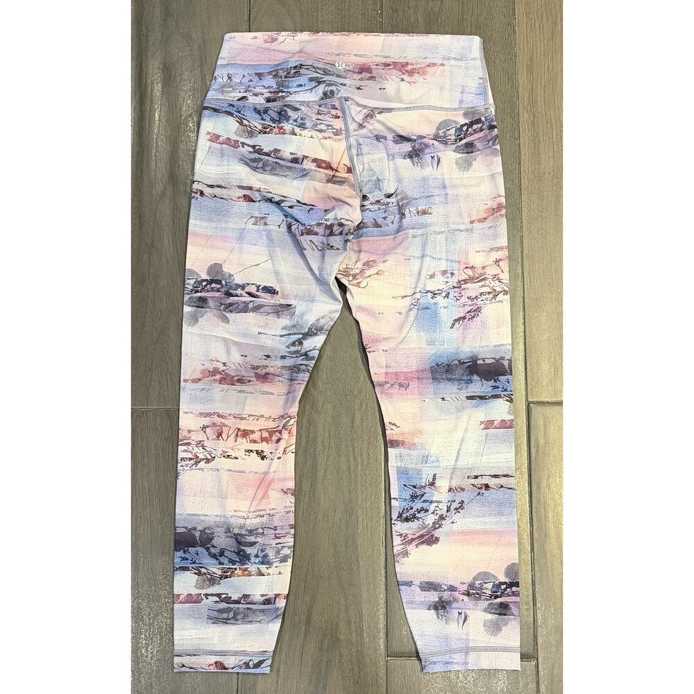Lululemon Wunder Under Crop High-Rise Sz 10 Full-On Luxtreme Sunrise Silhouette